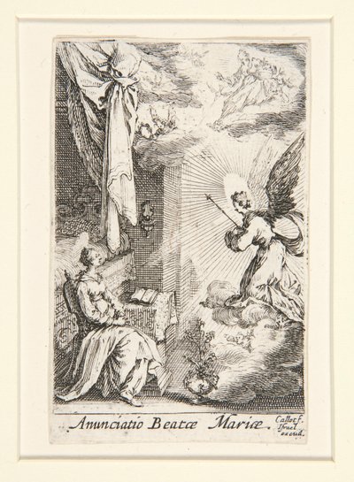 The Annunciation, No. 5 from The Life of the Virgin by Jacques Callot