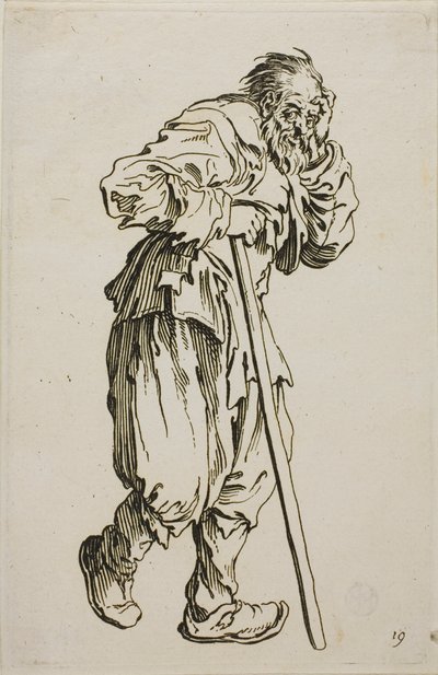 The Beggar on Crutches, Plate Sixteen from The Beggars by Jacques Callot