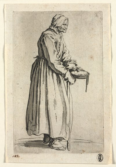 The Beggars: Beggar Woman with Her Alms Bowl, c. 1623 by Jacques Callot