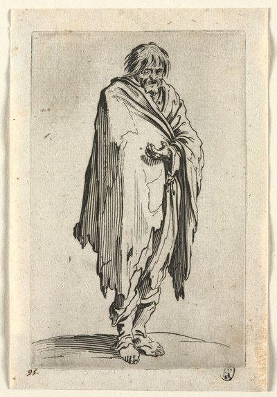 The Beggars: Beggar without Hat or Shoes by Jacques Callot