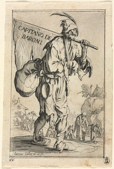 The Beggars: Frontispiece: Captain of the Barons, c. 1623 by Jacques Callot