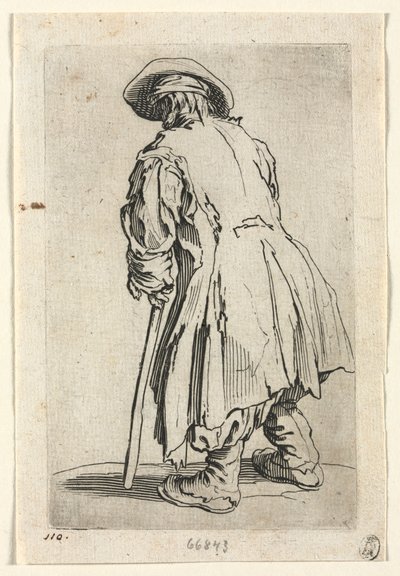 The Beggars: Old Beggar on One Single Crutch, c. 1623 by Jacques Callot