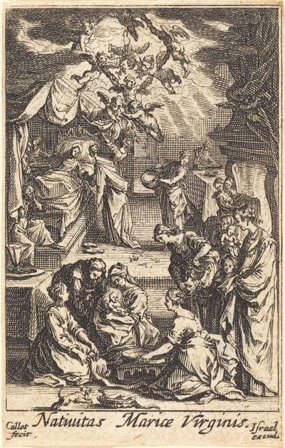 The Birth of the Virgin, in or after 1630 by Jacques Callot