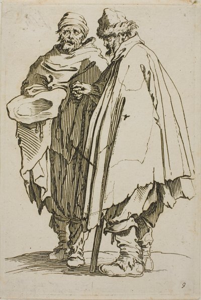 The Blind Man and his Companion, plate nine from The Beggars by Jacques Callot