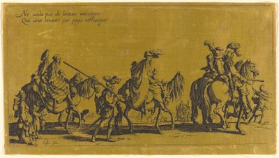 The Bohemians Marching: The Vanguard, probably 18th century by Jacques Callot