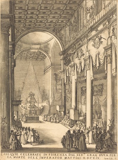 The Catafalque of the Emperor Mathias, 1619 by Jacques Callot