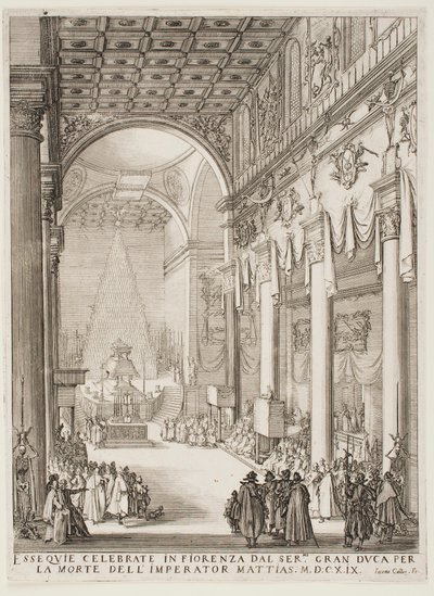The Catafalque of the Emperor Matthias by Jacques Callot