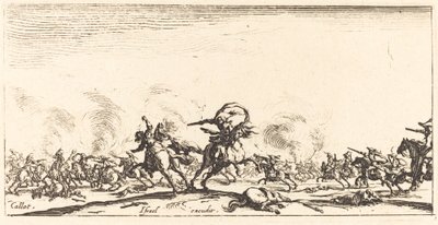 The Cavalry Combat with Pistols by Jacques Callot