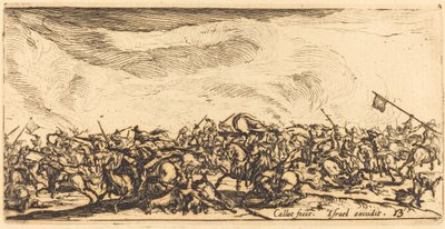The Cavalry Combat with Swords by Jacques Callot