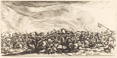 The Cavalry Combat with Swords by Jacques Callot