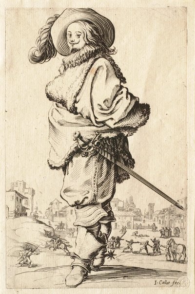 The Gentleman in the Fur Coat by Jacques Callot