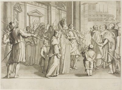 The Grand Duchess Christine of Lorraine Escorts to the Church Youths Whom She is Taking Under Her Protection by Jacques Callot