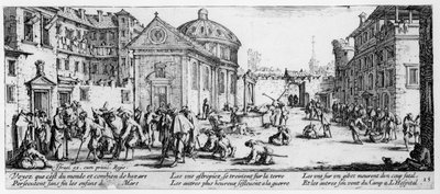 The Hospital, plate 15 from The Miseries and Misfortunes of War, engraved by Israel Henriet by Jacques Callot