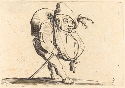 The Hunchback with a Cane by Jacques Callot