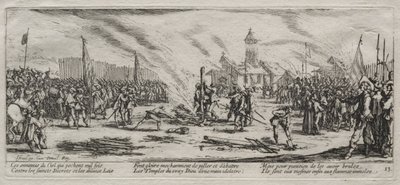 The Large Miseries of War: Burning at the Stake, 1633 by Jacques Callot