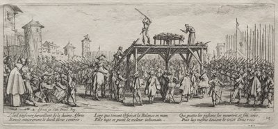 The Large Miseries of War: Execution on the Wheel by Jacques Callot