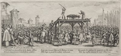 The Large Miseries of War: Execution on the Wheel by Jacques Callot