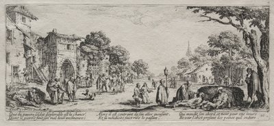 The Large Miseries of War: The Beggars and the Dying by Jacques Callot