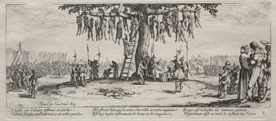The Large Miseries of War: The Hanging by Jacques Callot