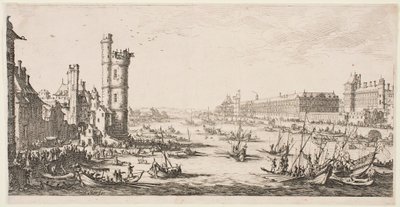 The Large Views of Paris: View of the Louvre by Jacques Callot