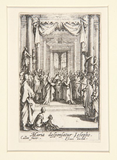 The Marriage of the Virgin, No. 4 from The Life of the Virgin by Jacques Callot
