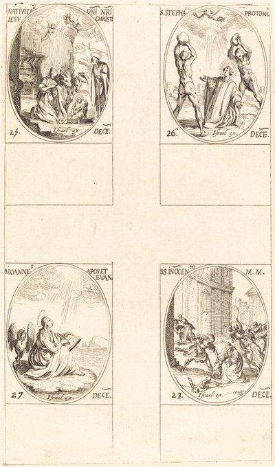 The Nativity, St. Stephen, St. John, Holy Innocents by Jacques Callot