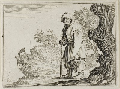 The Peasant Carrying his Bag, from The Caprices by Jacques Callot