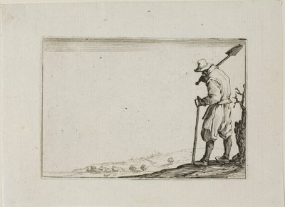 The Peasant Carrying His Shovel on His Shoulder, from The Caprices by Jacques Callot