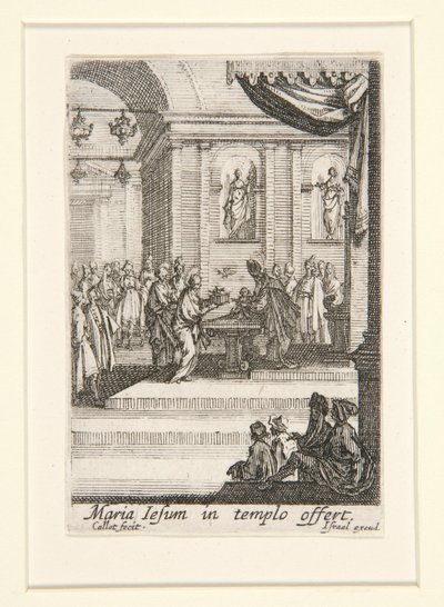 The Presentation of Christ, no. 10 of The Life of the Virgin by Jacques Callot