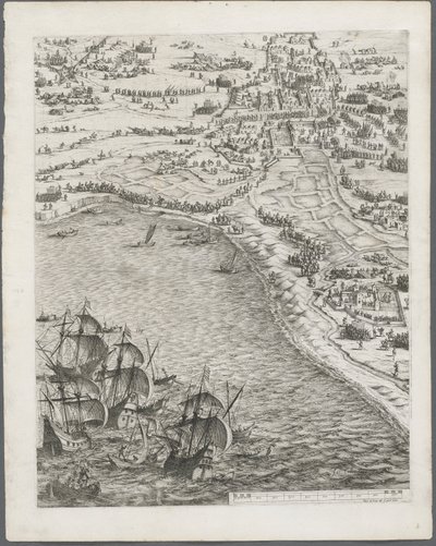 The Siege of La Rochelle: Plate 12 by Jacques Callot