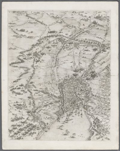 The Siege of La Rochelle: Plate 6 by Jacques Callot