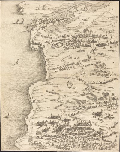 The Siege of La Rochelle (plate 5 of 16) by Jacques Callot