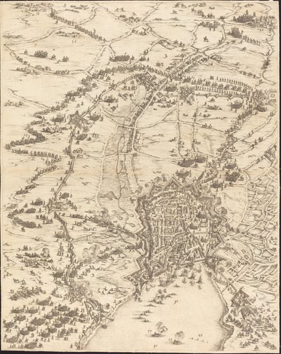 The Siege of La Rochelle [plate 6 of 16] by Jacques Callot
