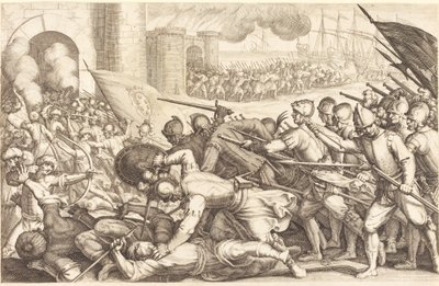 The Troops Forcing the Gate of a Town by Jacques Callot