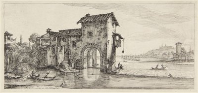 The Water Mill, from the series Landscapes Engraved for Giovanni de Medici, Landscapes Designed in Florence by Jacques Callot