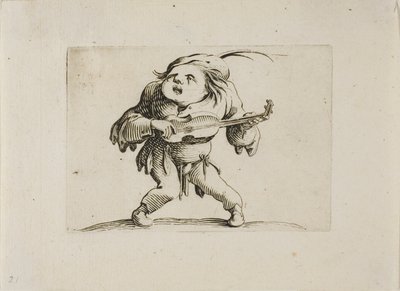 The Wobbly Man Playing the Guitar by Jacques Callot