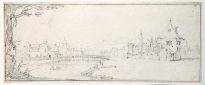 The bridge of the Gaucheu at Epinal by Jacques Callot