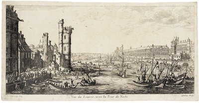 View from the Seine River to the Louvre by Jacques Callot