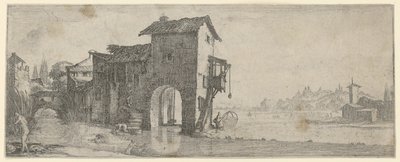 Watermill by Jacques Callot