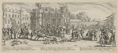Destruction of a Monastery, Plate 6 from the Series "The Horrors of War" by Jacques Callot