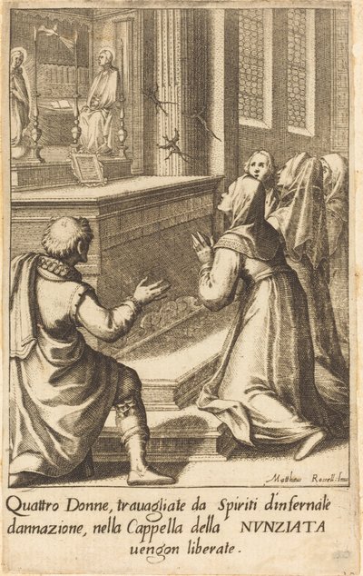 Four Women by Jacques Callot after Matteo Rosselli