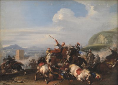 Battle Scene with Turkish Cavalry by Jacques Courtois