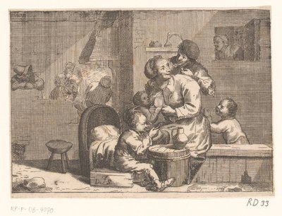 Domestic Scene with Nursing Child by Jacques Dassonville