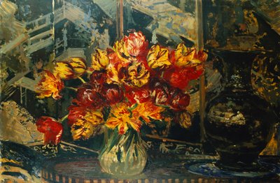 Bunch of Tulips and a Screen by Jacques Emile Blanche
