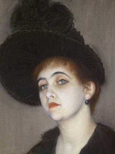 Portrait of Marie Blanche Vasnier (detail) by Jacques Emile Blanche