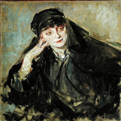 Study for a Portrait of Countess Anna de Noailles by Jacques Emile Blanche