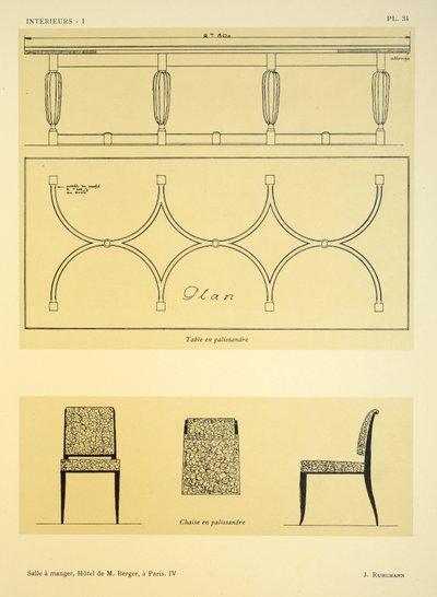 Salle a manger IV, Hotel de M. Berger, a Paris, illustration from 