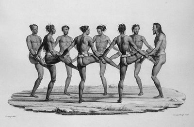 Native Dance in the Caroline Islands, from Voyage Autour du Monde sur les Corvettes de l
