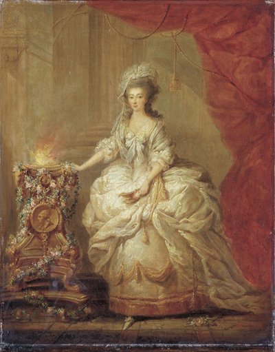 Portrait of a Lady, Dressed as a Vestal Virgin, Said to be Marie-Antoinette by Jacques Fabien Gautier dAgoty