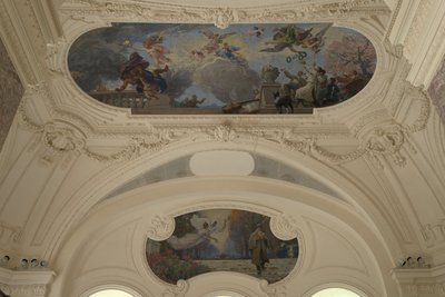 Decoration of the North Pavilion of the Petit Palais - The Triumph of Paris (ceiling) - Paris, Intellectual Capital (Half-dome), between 1913 and 1919 by Jacques Fernand Humbert